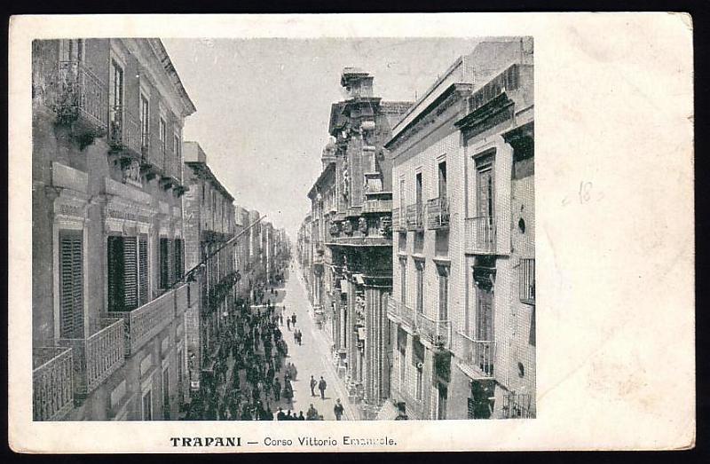 Vecchia Trapani 114 - Trapani - Cartolina - Corso Vittorio Emanuele.jpg